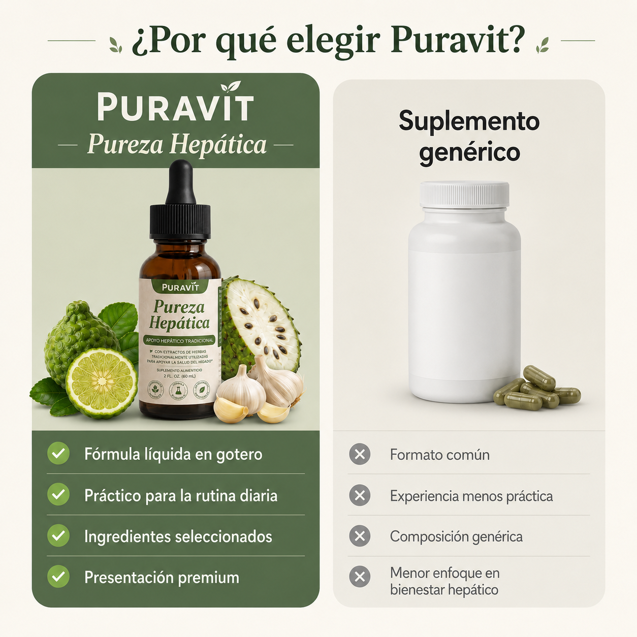 PURAVIT™ | Apoyo Hepático Natural para Sentirte Más Liviano y Equilibrado
