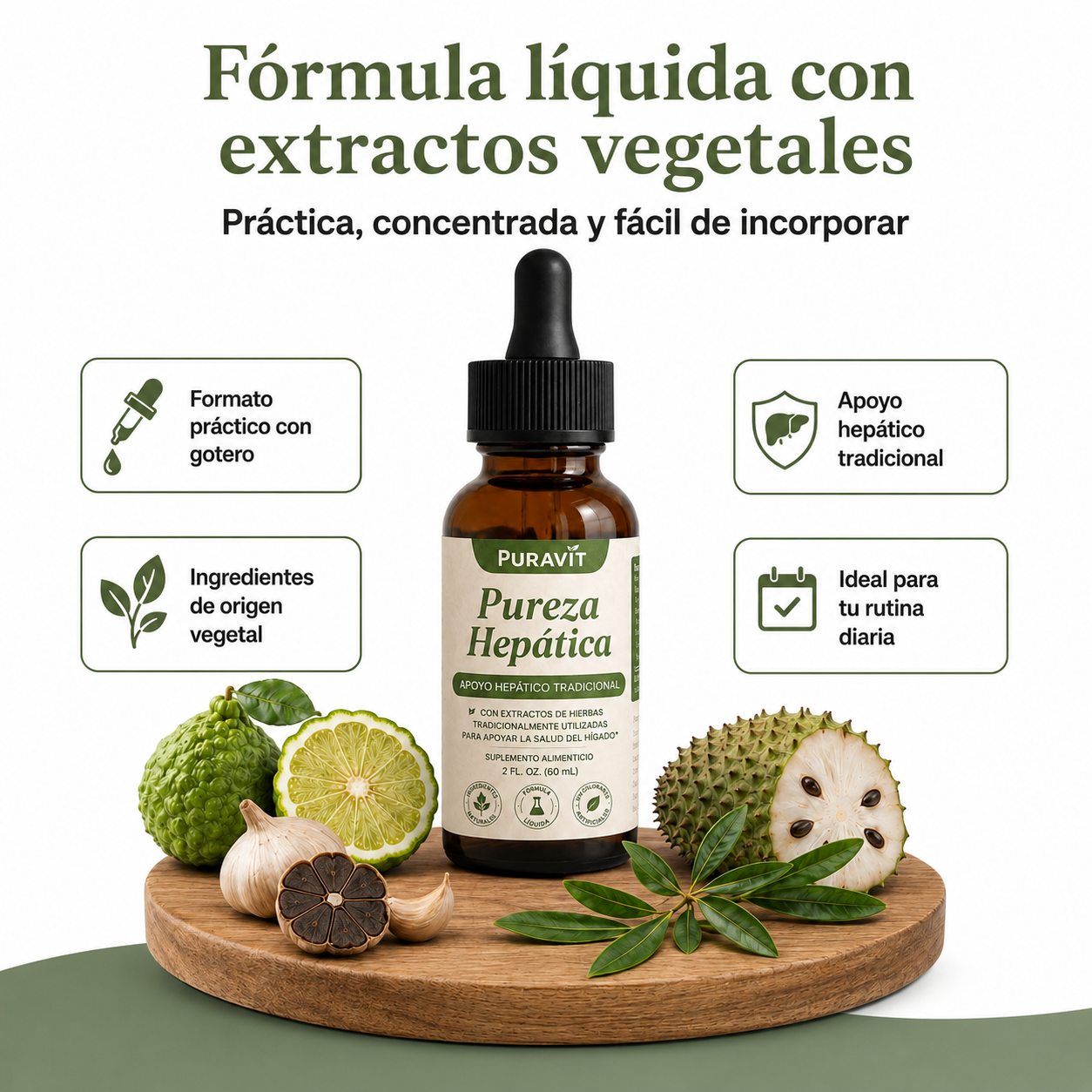 PURAVIT™ | Apoyo Hepático Natural para Sentirte Más Liviano y Equilibrado