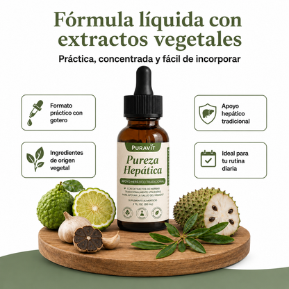 PURAVIT™ | Apoyo Hepático Natural para Sentirte Más Liviano y Equilibrado