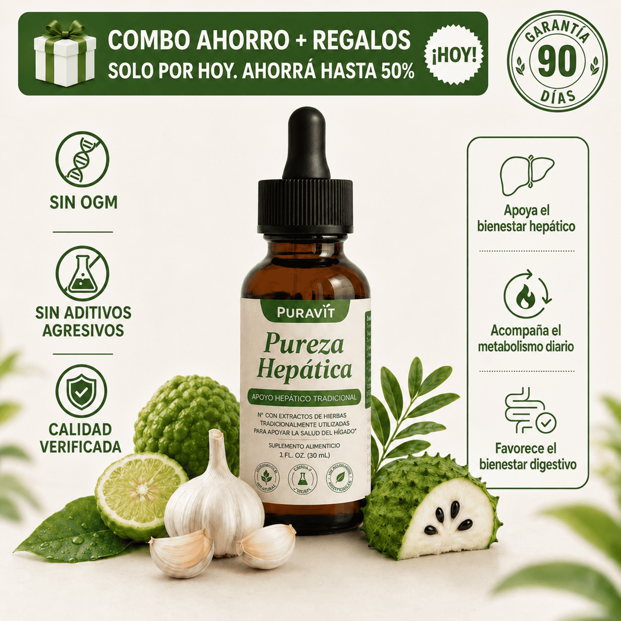 PURAVIT | Apoyo Hepático Natural para Sentirte Más Liviana y Equilibrada