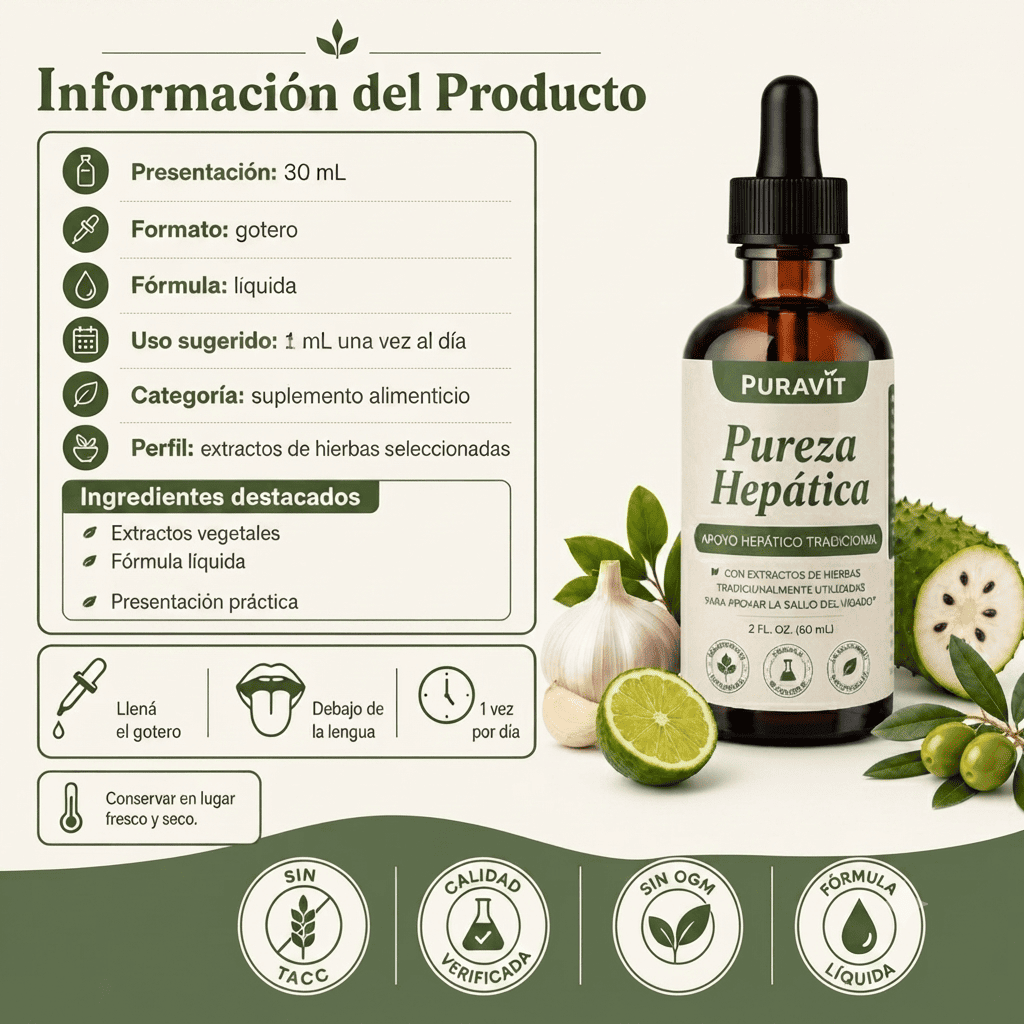 PURAVIT | Apoyo Hepático Natural para Sentirte Más Liviana y Equilibrada