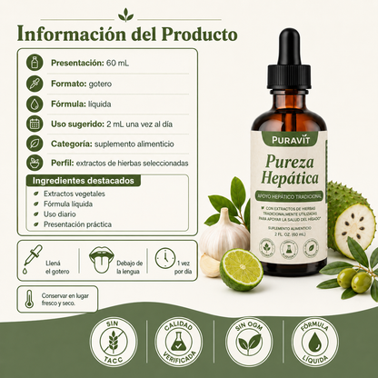 PURAVIT™ | Apoyo Hepático Natural para Sentirte Más Liviano y Equilibrado