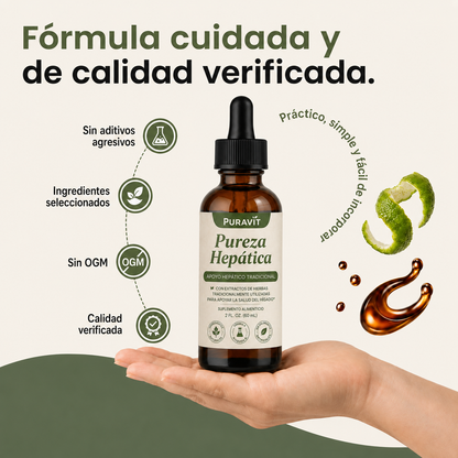 PURAVIT™ | Apoyo Hepático Natural para Sentirte Más Liviano y Equilibrado
